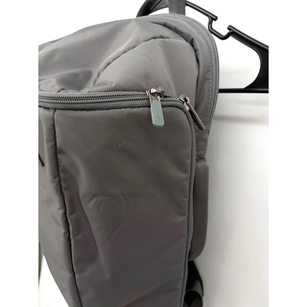 Stitch Travel Backpack Gray Orange Laptop Carry On Organizer Bag
